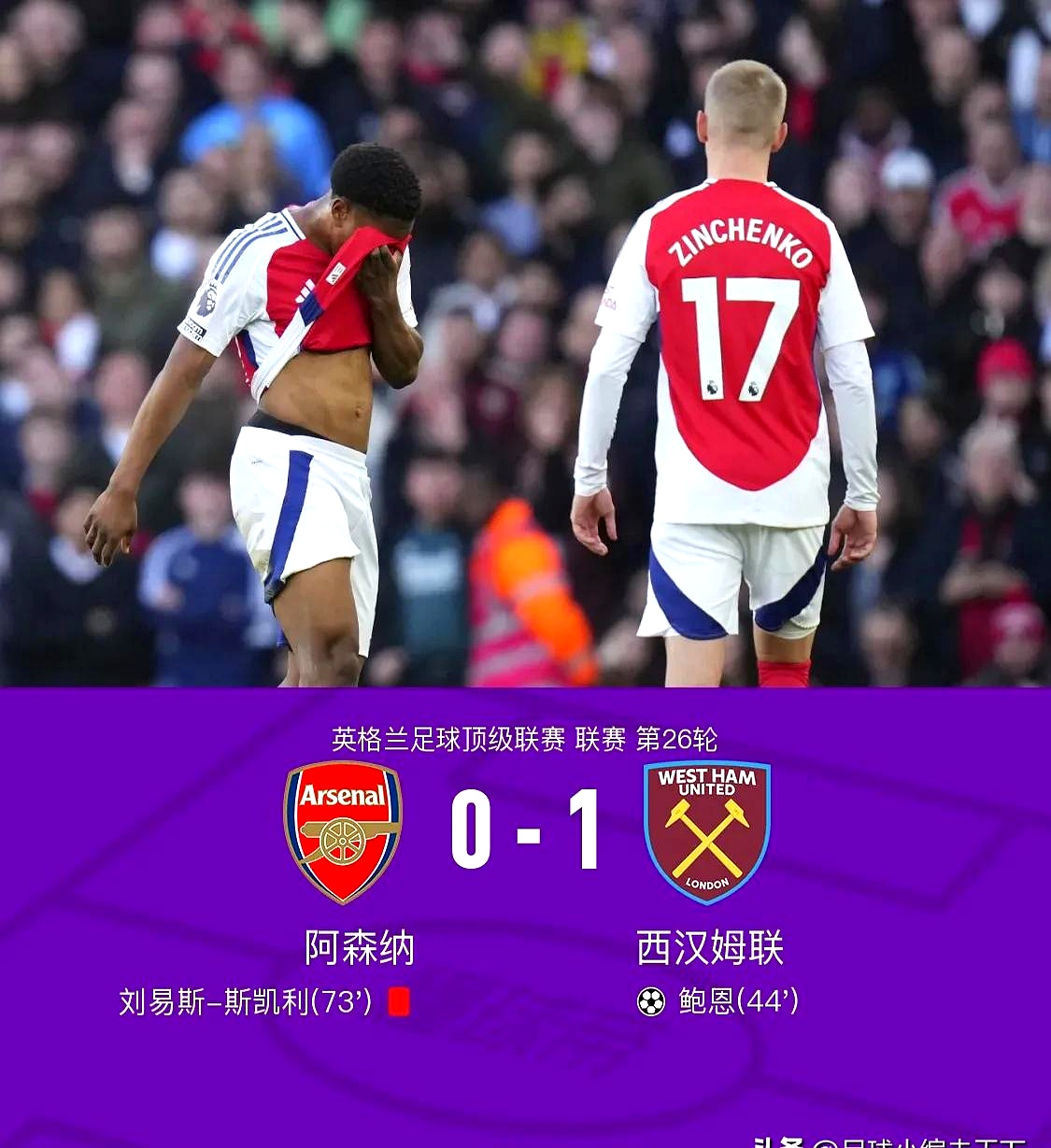 阿森纳遭遇连败局面，球队面临危机